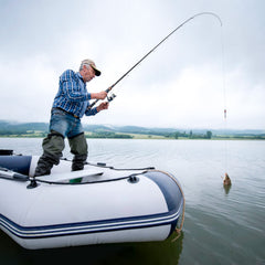 PLUSINNO Bronze Warrior telescopic closed demonstrates compact portability for travel fishing.