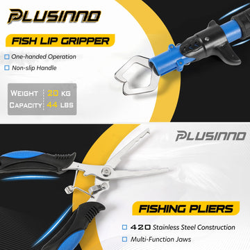 PLUSINNO carbon fiber rod construction emphasizes power and durability.