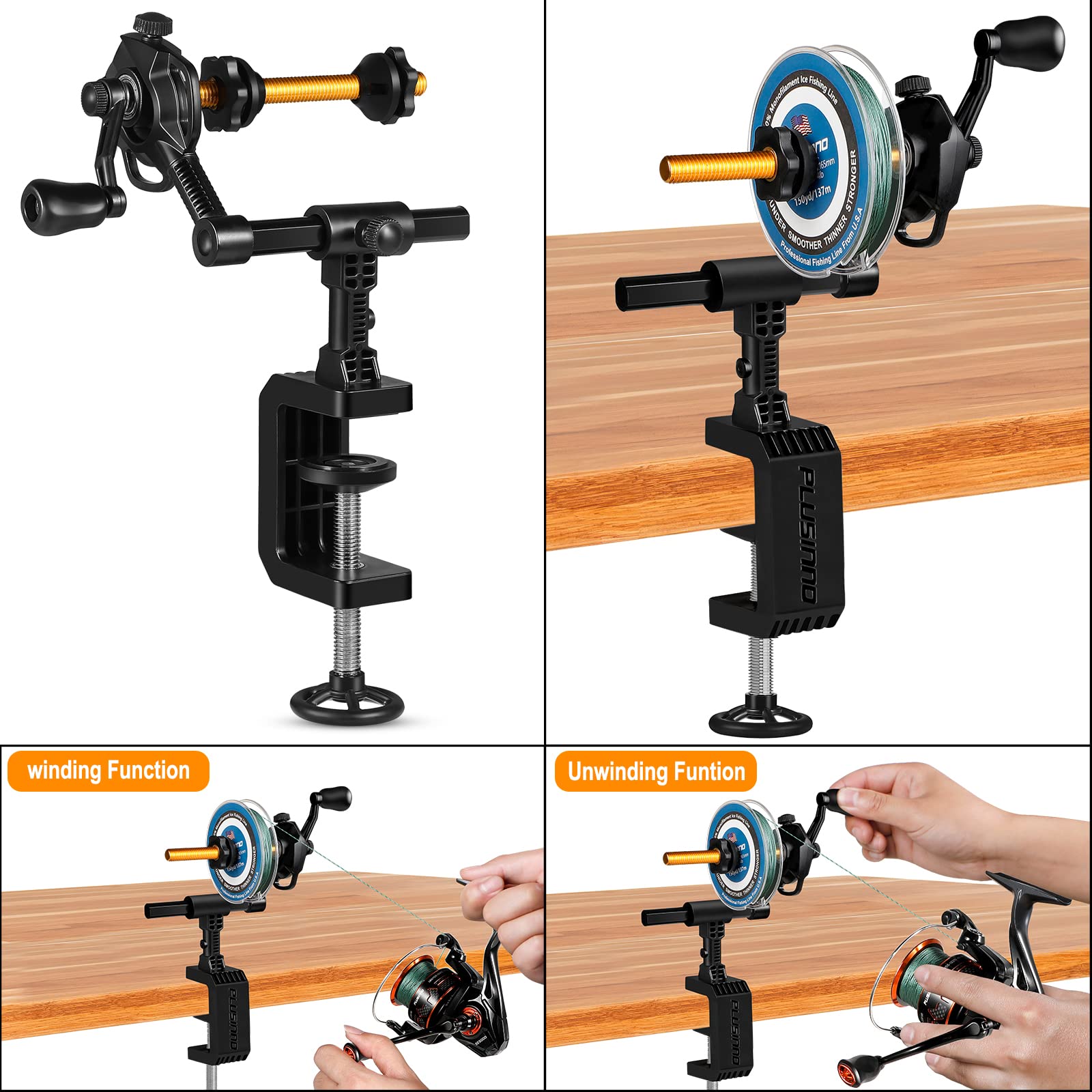 PLUSINNO conical adapters fit reels from 10 mm to 25 mm for versatile spools.