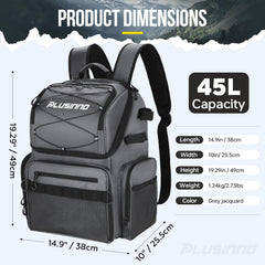 PLUSINNO Cooler Fishing Backpack with Rod Holders enables rod management and quick access