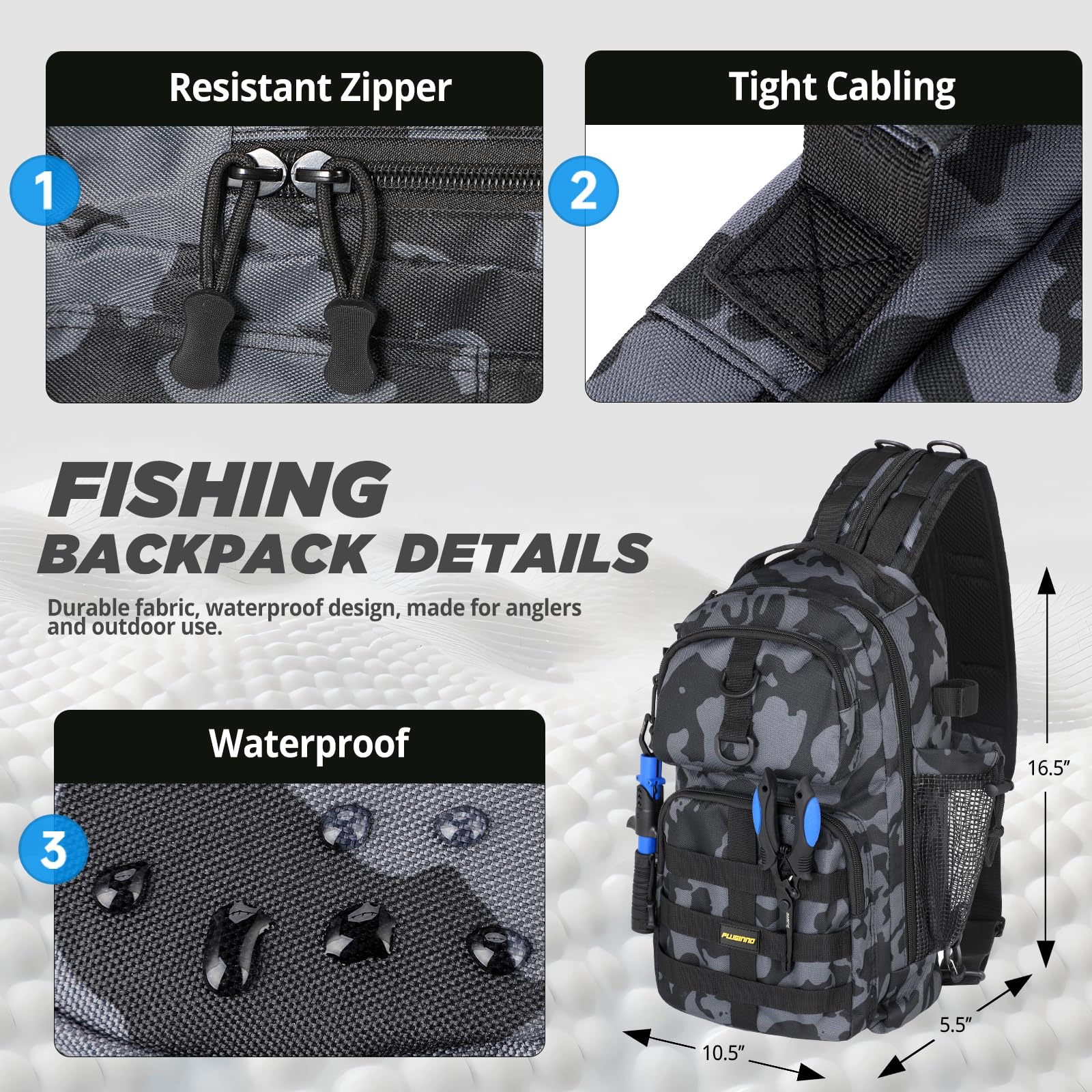 PLUSINNO dedicated tool holders keep pliers and hook removers within reach