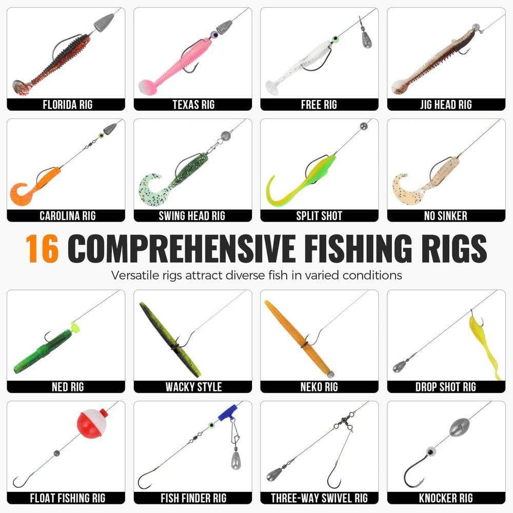 Durable ABS tackle box and corrosion-resistant gear