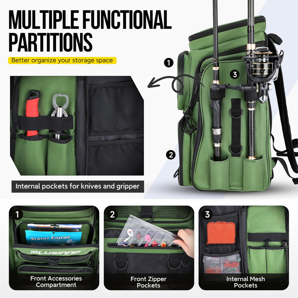 PLUSINNO ergonomic design with breathable padding reduces strain during long fishing trips.