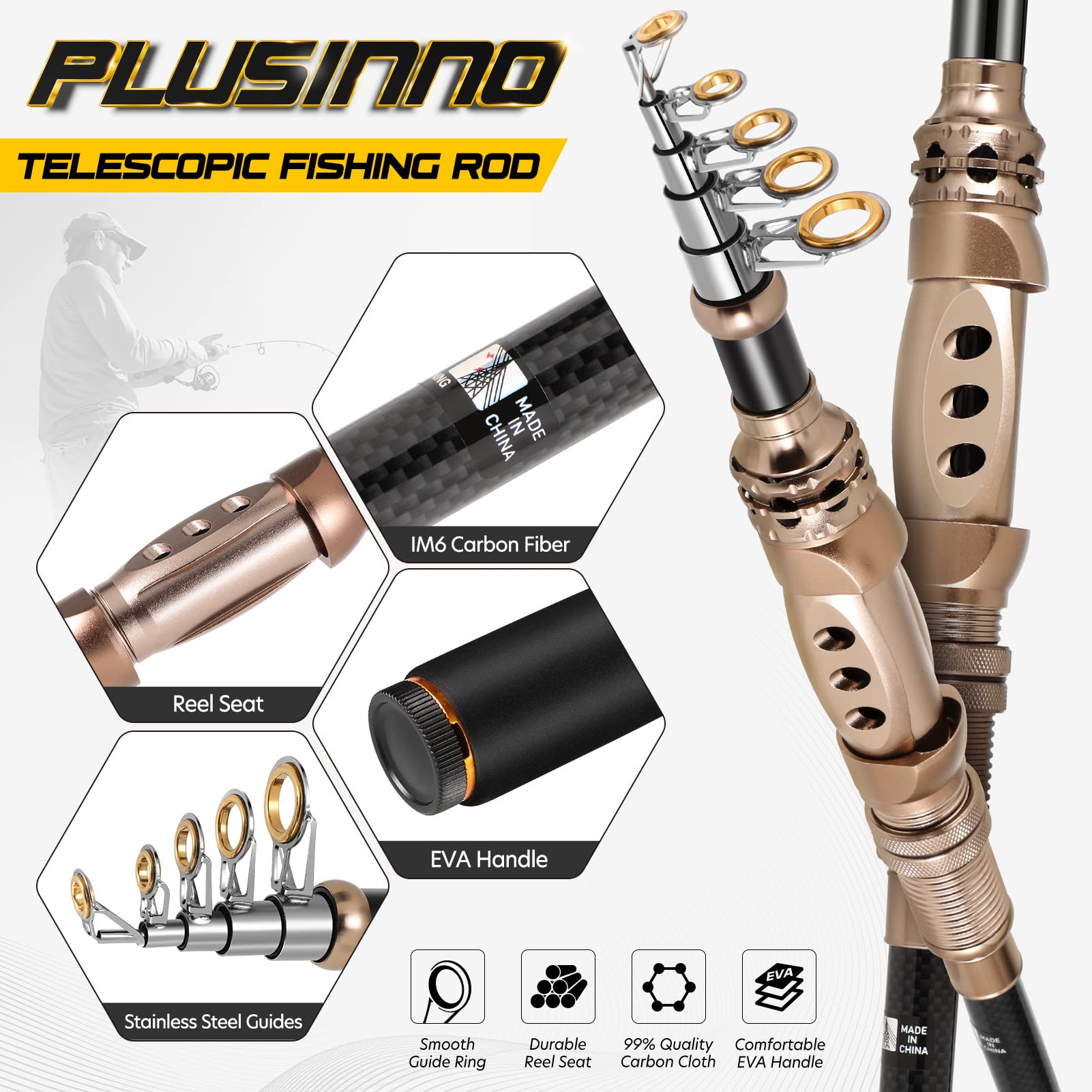 PLUSINNO EVA fore grip enhances comfort during long casting sessions
