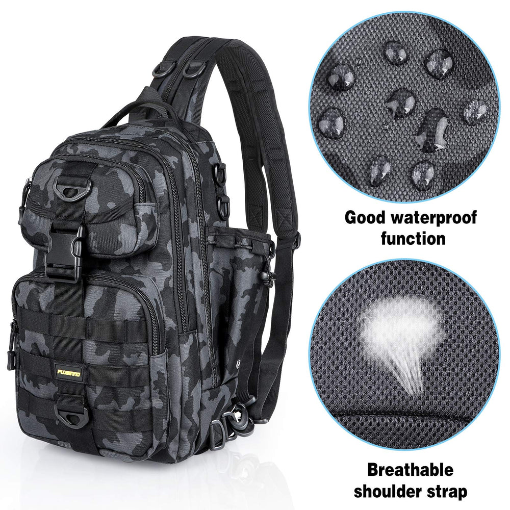 PLUSINNO Fishing Backpack ergonomic back panel emphasizes comfort on long outings.