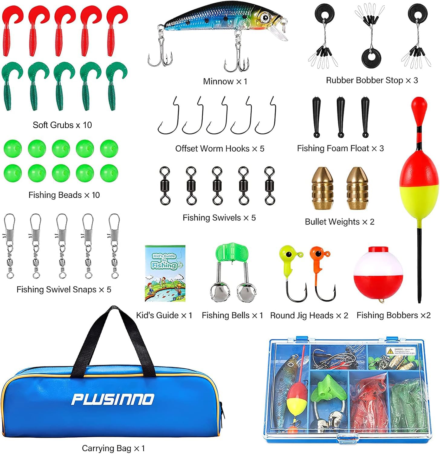 Line and tackle kit ready for quick kid-led setups.