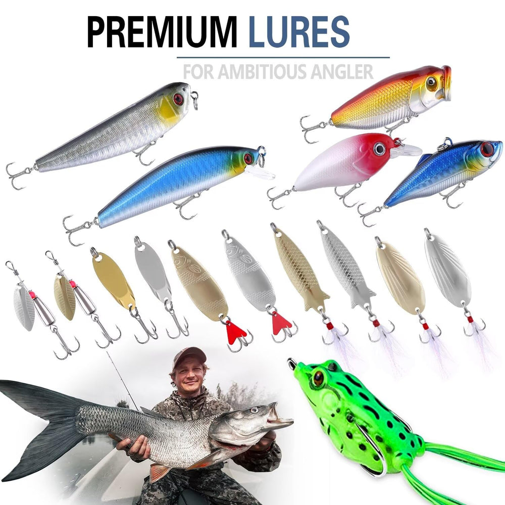 Diverse fishing accessories and weights