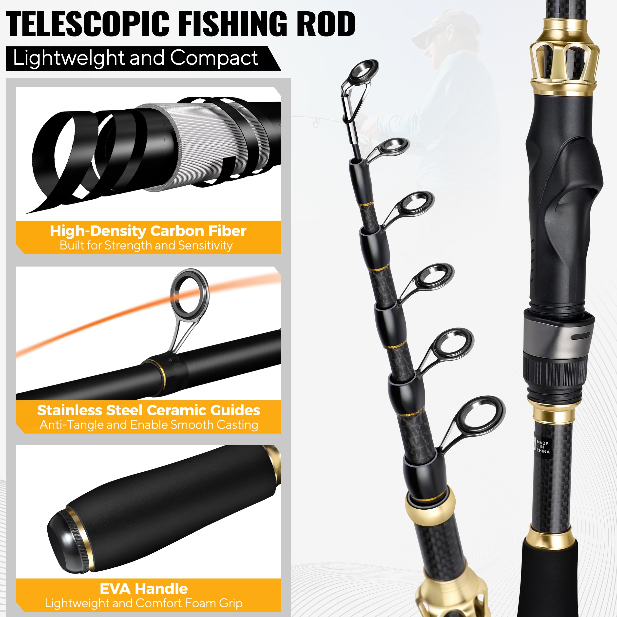 PLUSINNO fishing reel double locking seat provides stable reel attachment during rough rides