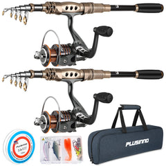 PLUSINNO fishing rod and reel combo 1.8m ready for saltwater or freshwater trips