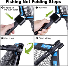 PLUSINNO rubber-coated non-snag net reduces snag and protects catch