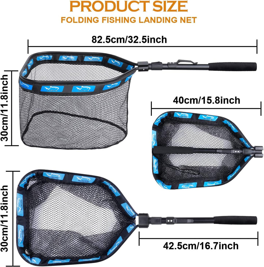 PLUSINNO floating net used on a kayak for easy retrieval and mobility
