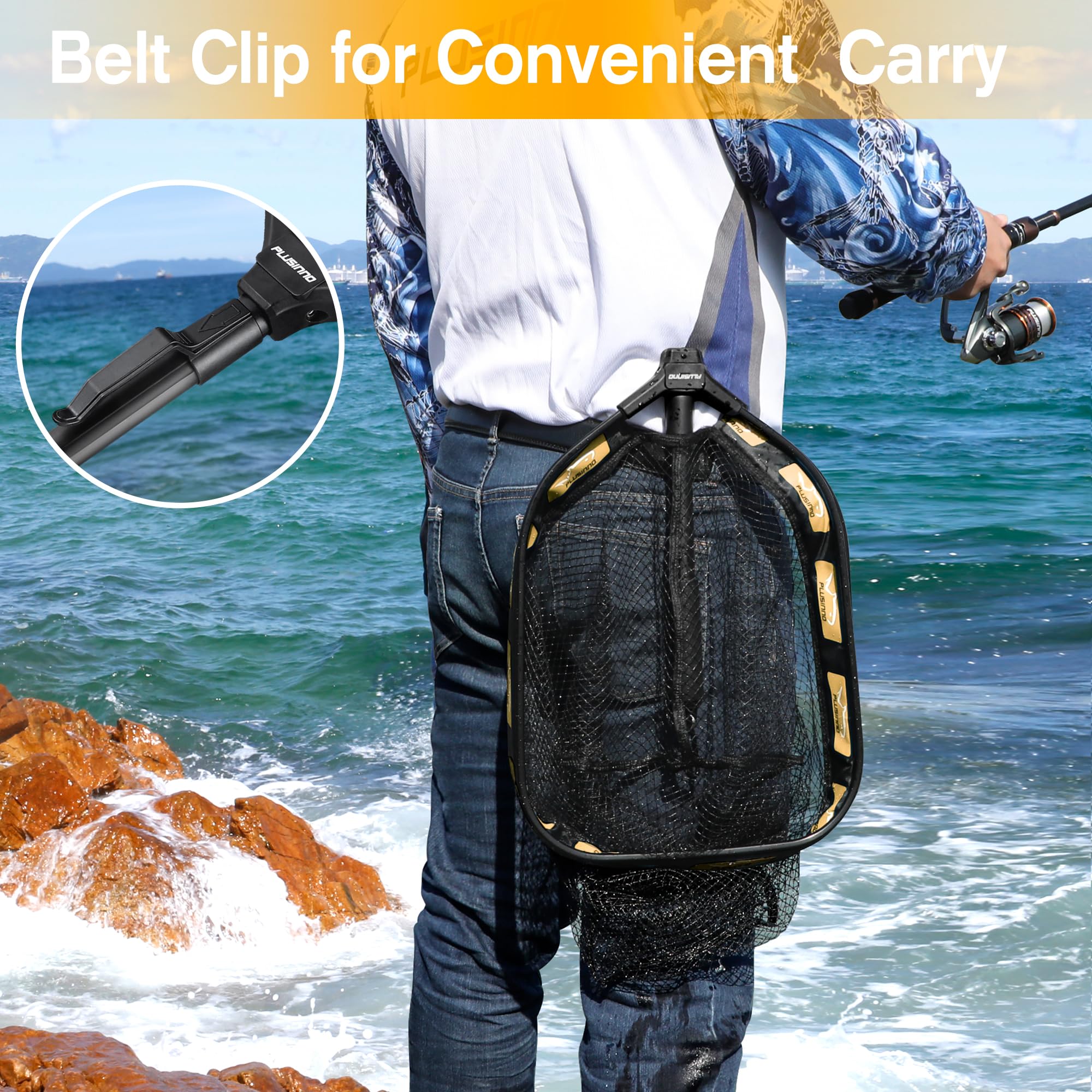 PLUSINNO aluminum handle offers lightweight strength and reliable grip.