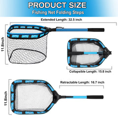 PLUSINNO foam-padding hoop cushions the fish for gentler releases.