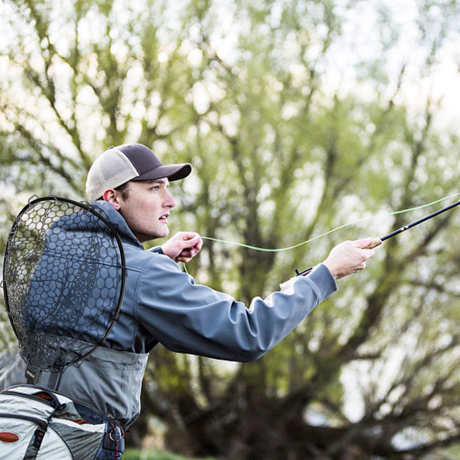 Lightweight net ideal for wading, streams, and boating