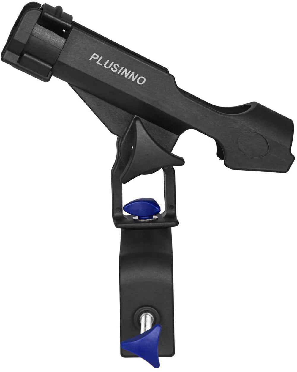 PLUSINNO folding rod holder for compact storage when not in use.