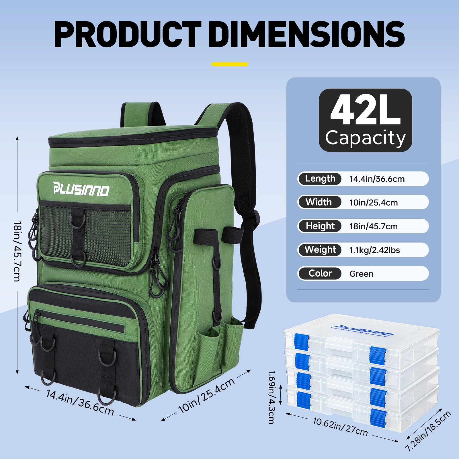 Plusinno four tackle boxes keep gear organized and accessible