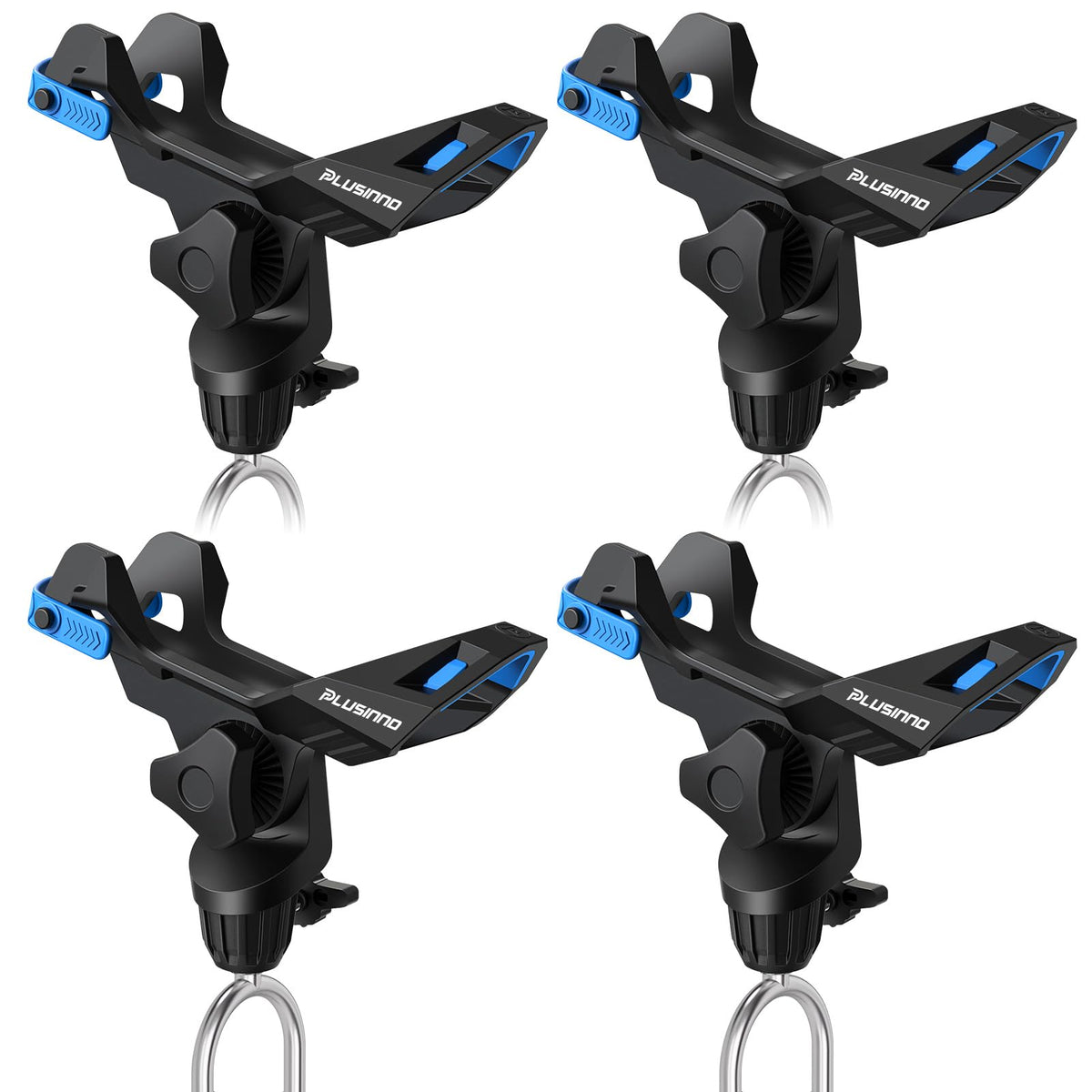 PLUSINNO ground rod holder with stable design supports steady bank fishing setups.