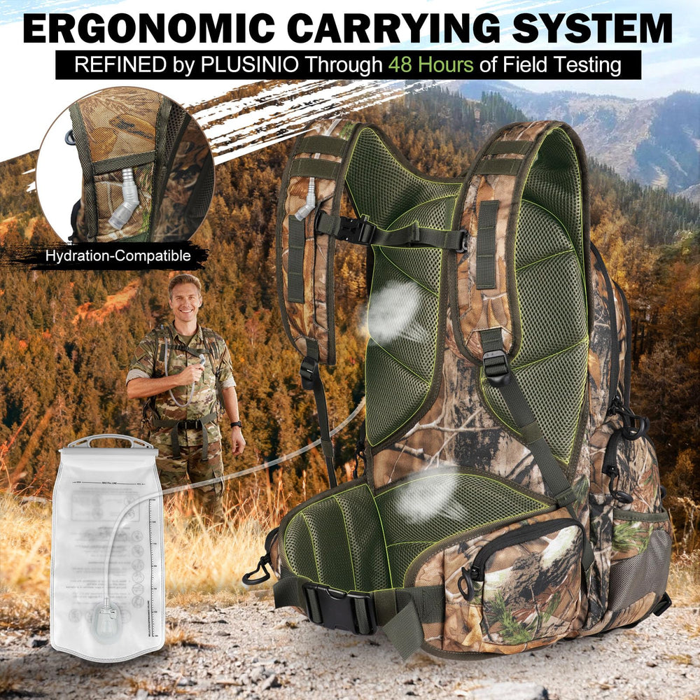 PLUSINNO hunting backpack rain cover deployed protects gear in sudden showers