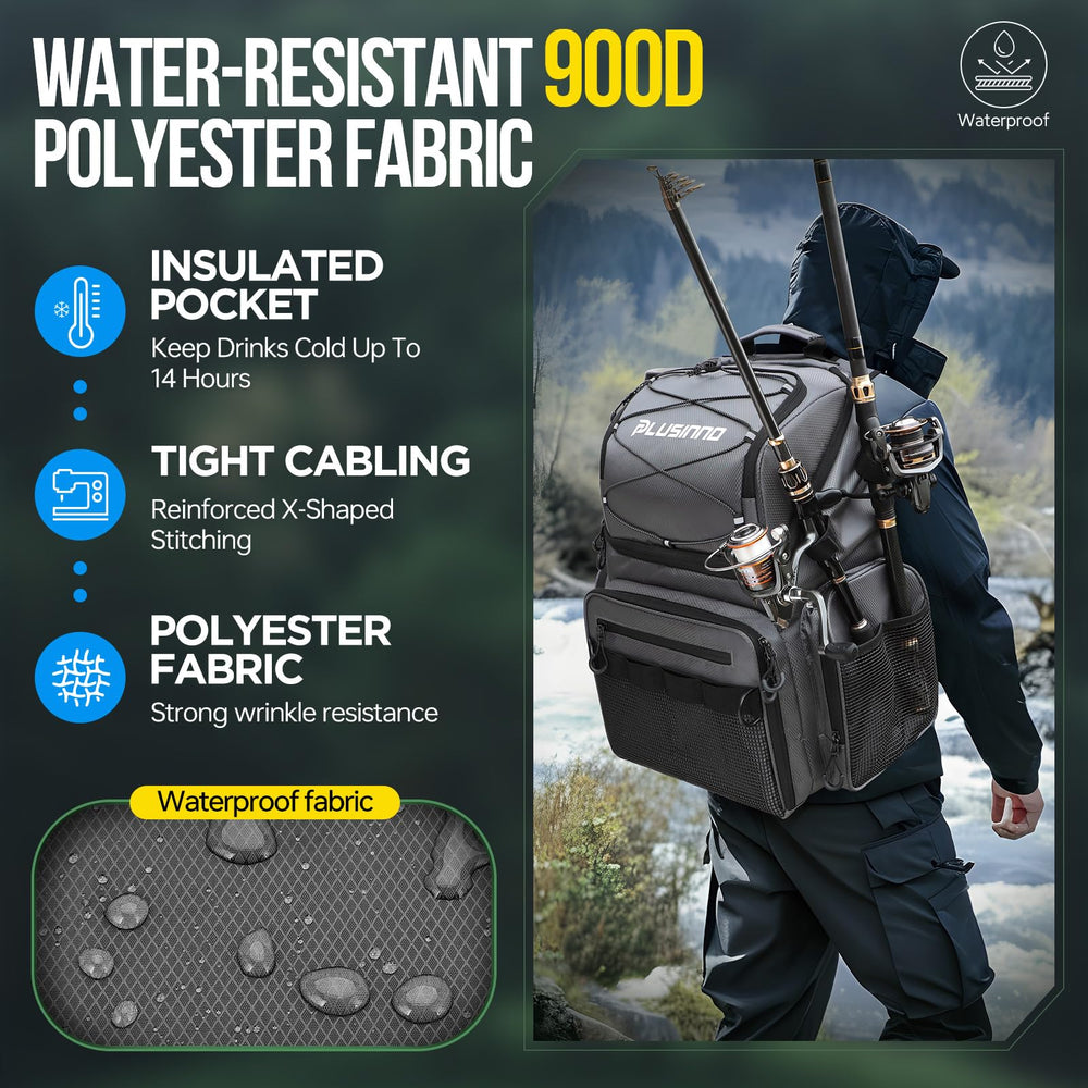 PLUSINNO movable padded divider enables flexible main storage for tackle boxes.