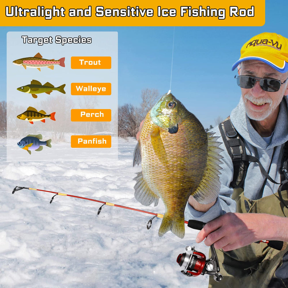 PLUSINNO portable-ice-rod-length for travel-friendly setup in shelters.