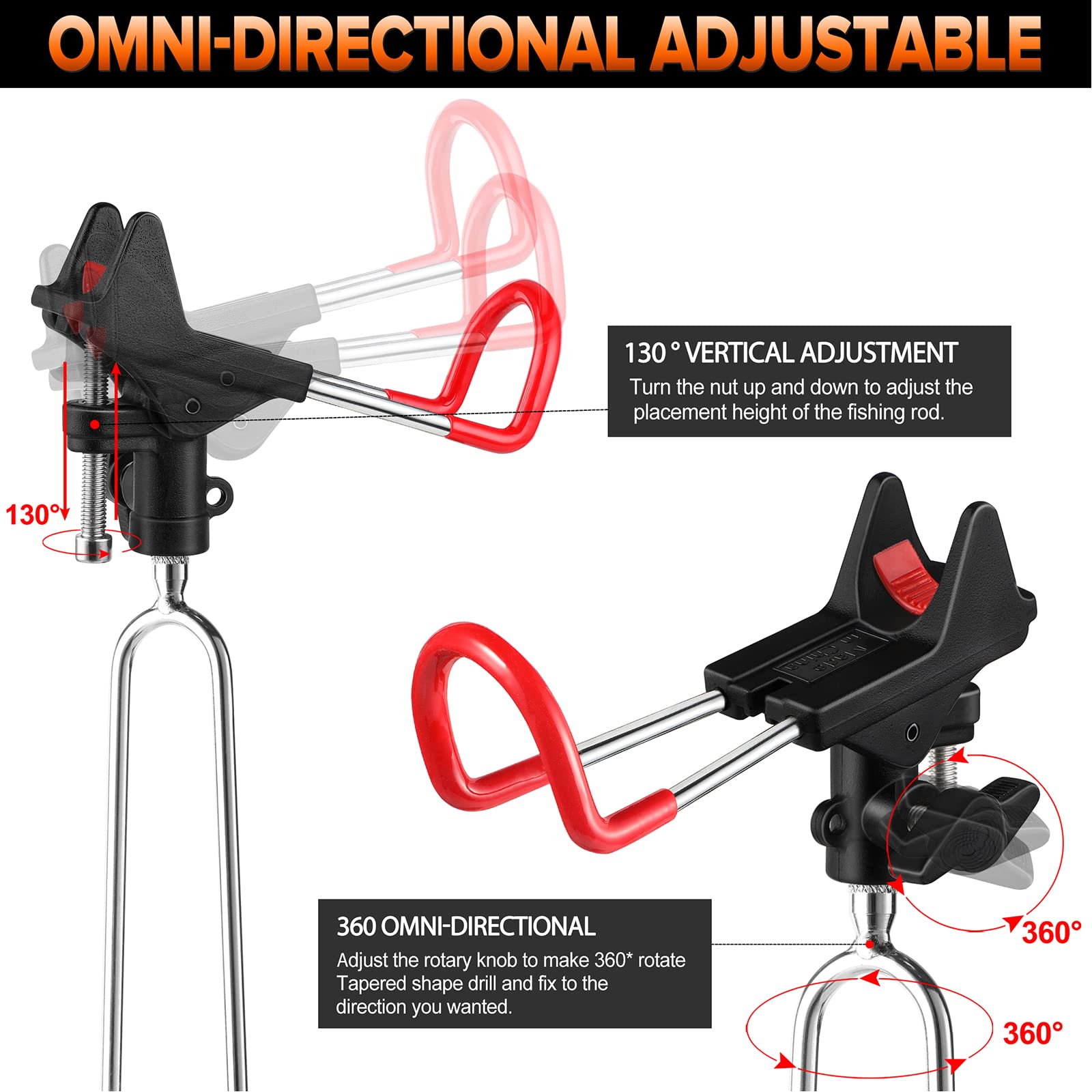 PLUSINNO rod holder with rust-proof chrome coating resists corrosion over time