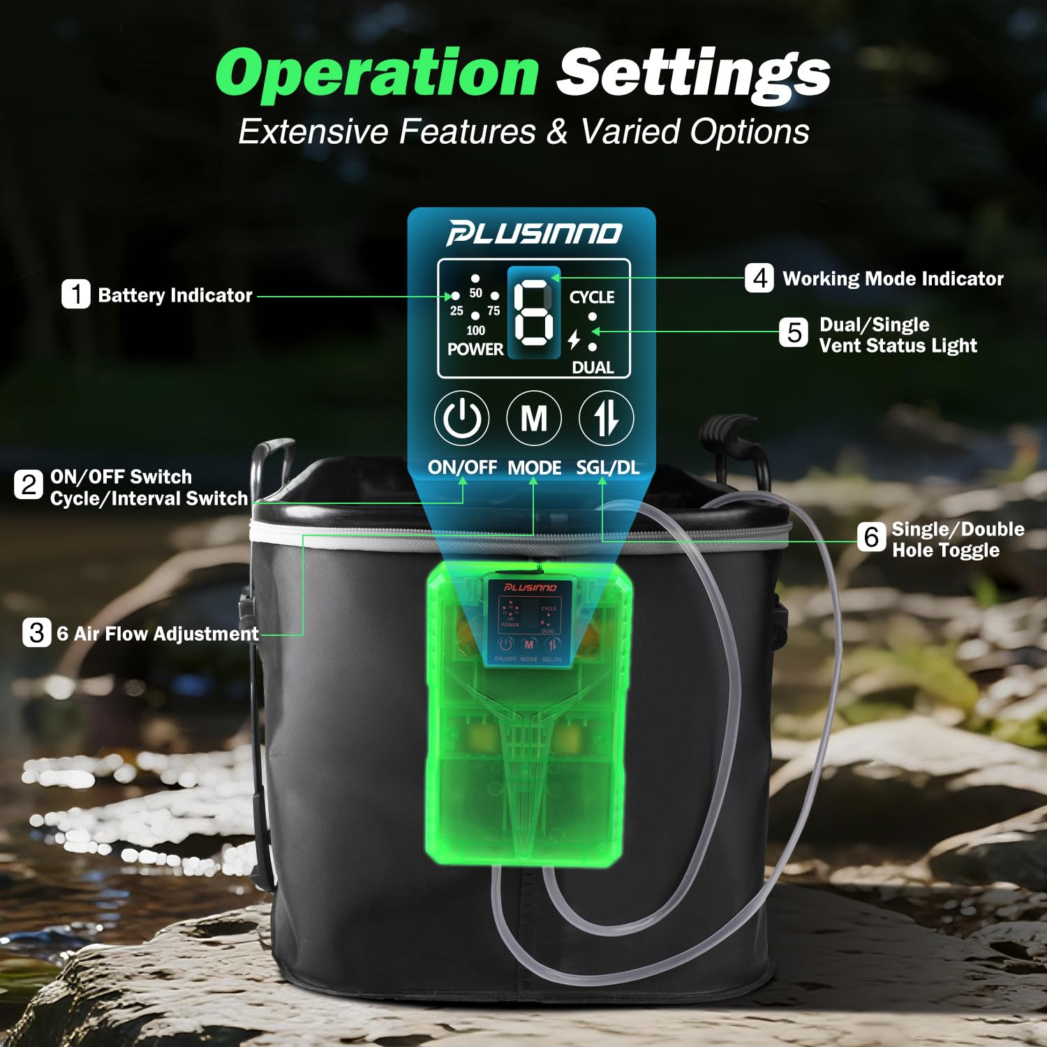 Self-glowing bait pump for fishing at night