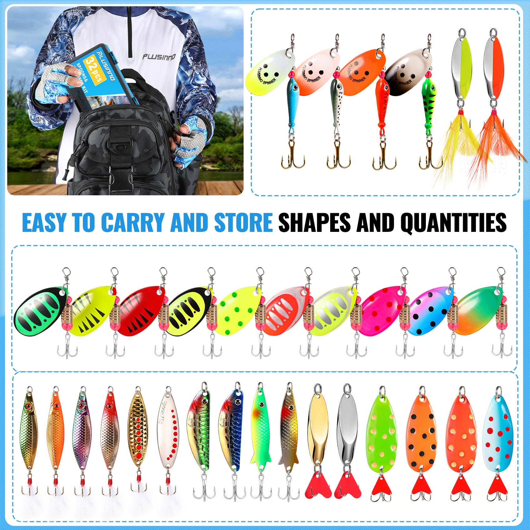 Versatile fishing lures for freshwater and saltwater