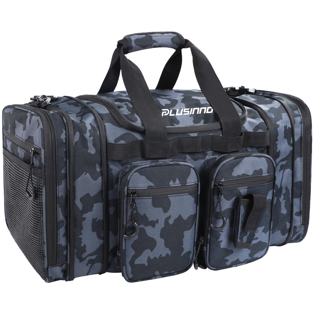 PLUSINNO Tackle Bag expandable zip system keeps gear organized for quick trips.