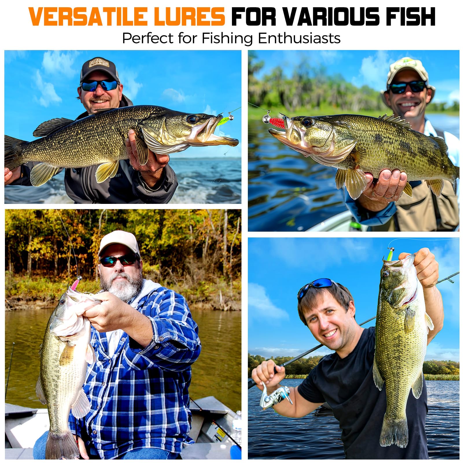 Dual-sided tackle box interior compartments for lures and heads