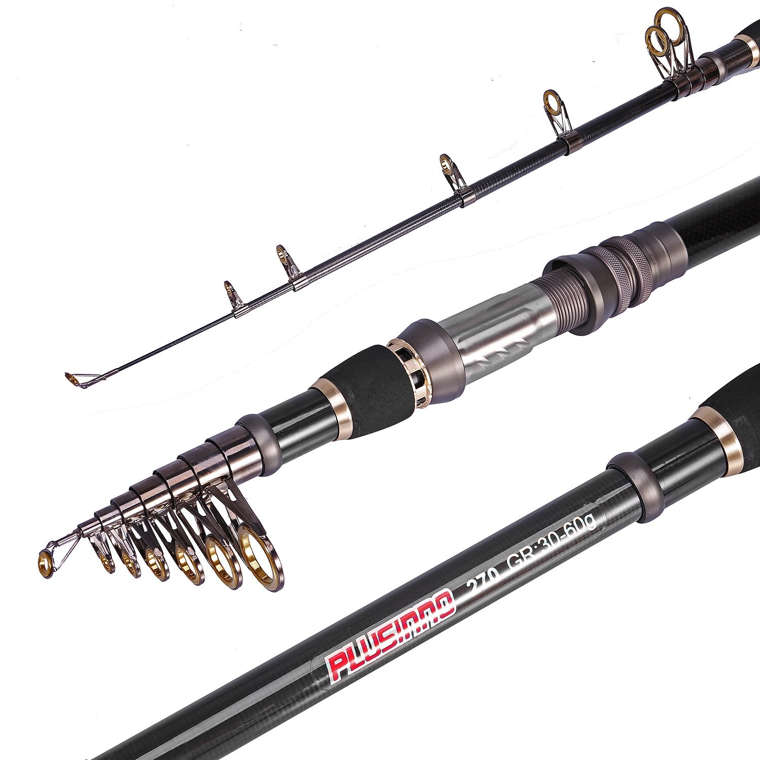 PLUSINNO telescopic rod EVA grip demonstrates comfortable handling during use.