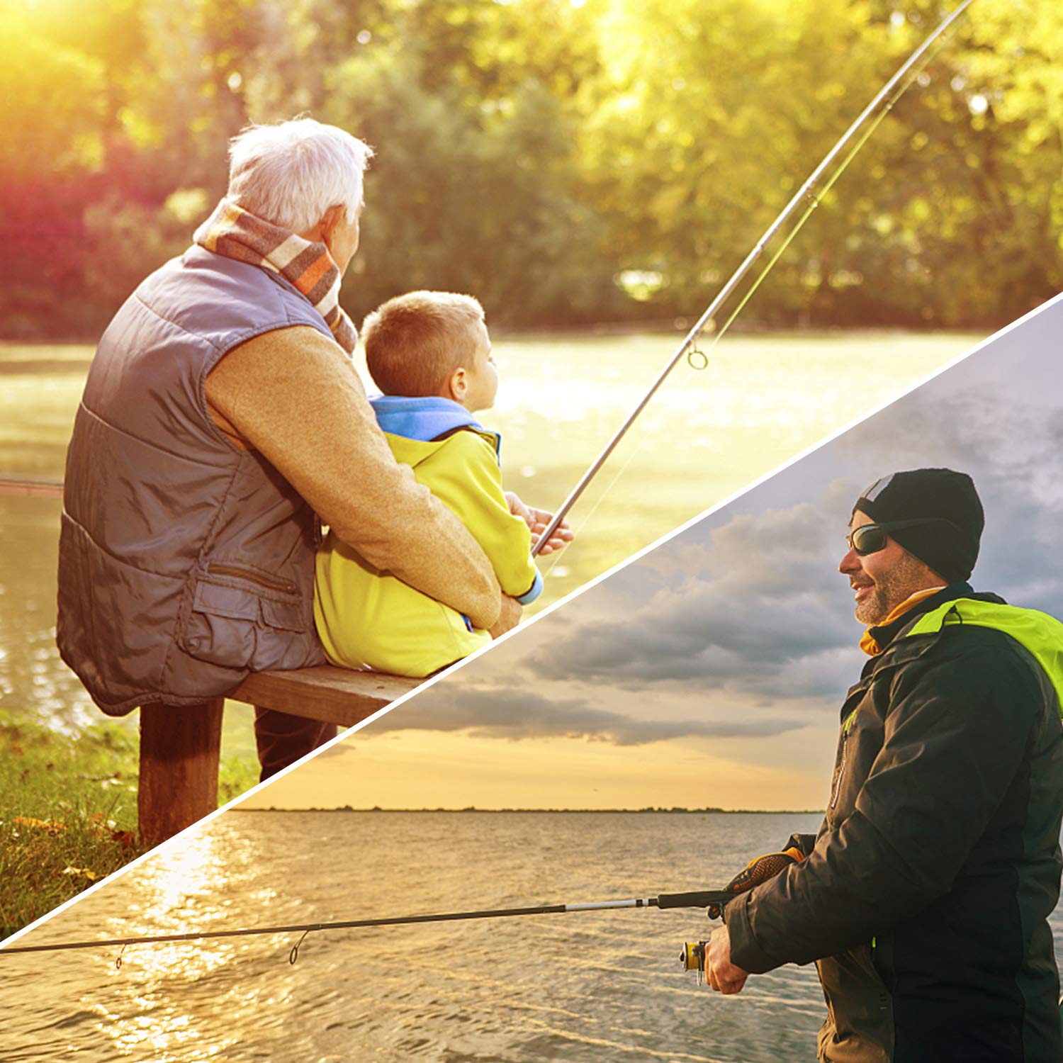 PLUSINNO telescopic rod in travel case for on-the-go fishing access.