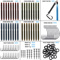 PLUSINNO wacky-hooks-stainless-weedless reduces snagging during casts.