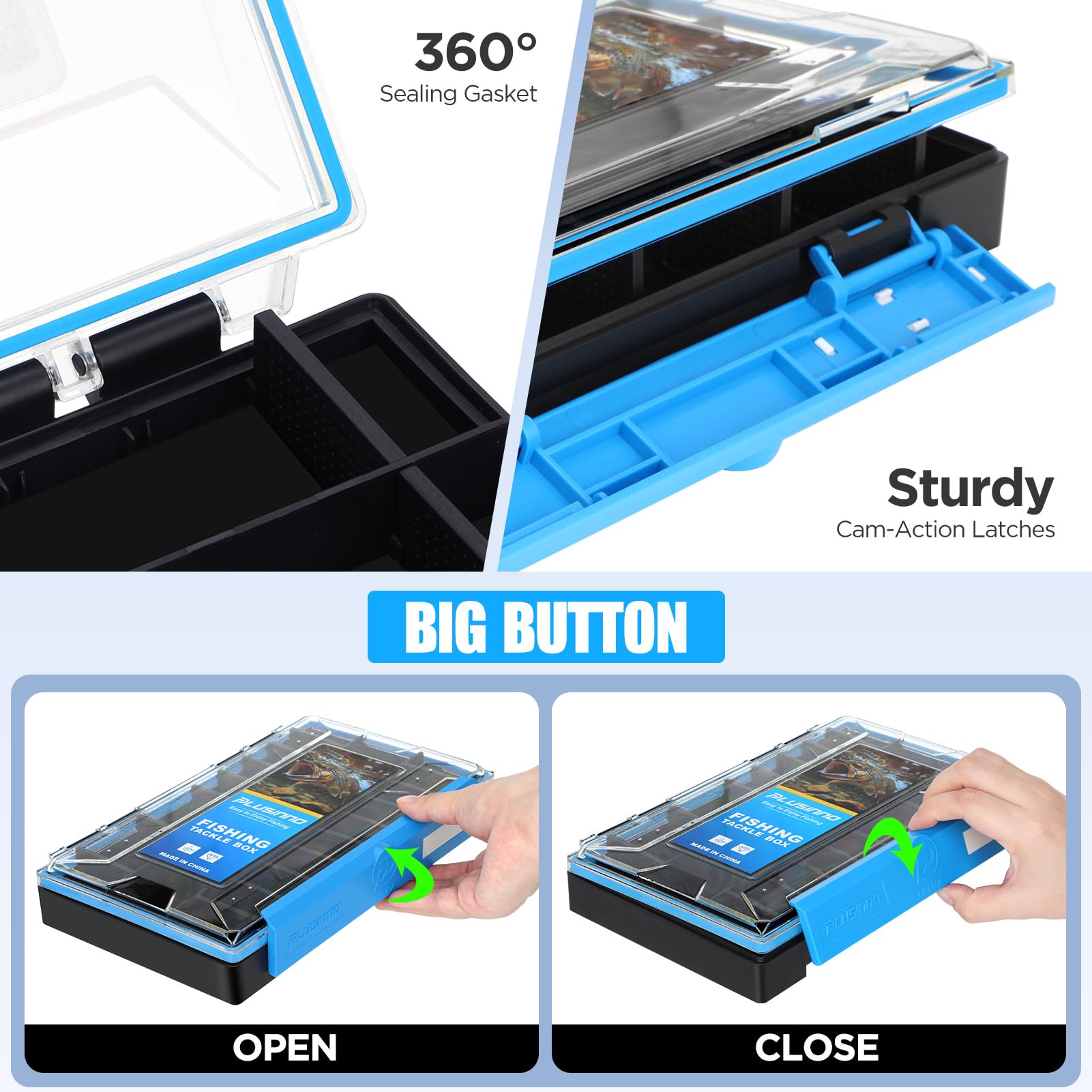 Durable PC construction of the tackle box