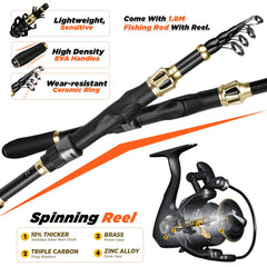 Waterproof tackle backpack with built-in rod holder