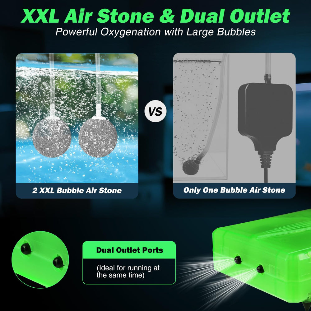 PLUSINNO XXL air stones deliver dense bubbles for bottom-up oxygenation and livelier bait.