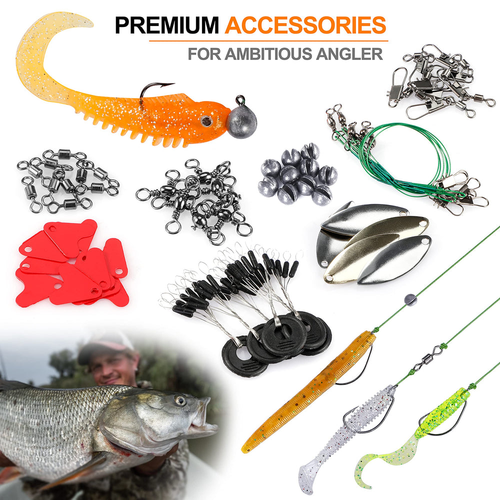 ABS tackle box with clear compartments and dividers