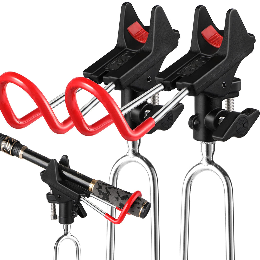 PLUSINNO bank/beach fishing rod holder with 360° adjustable head