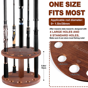 Storage for rods and nets with large holes up to 1.5 inches