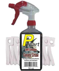 Pmart Coyote Urine Scent Tag Combo 16 oz E-Z Trigger Spray for animal deterrence