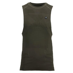 Pnuma IconX vest front view in Pine Creek color showing layering-friendly, slim fit.