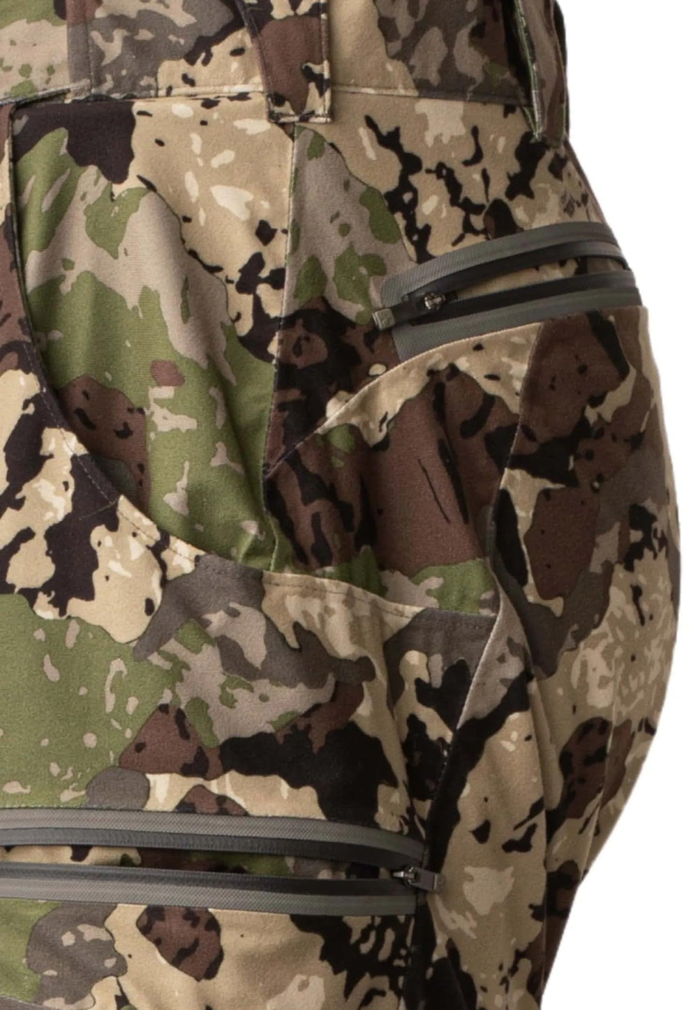 Pnuma Selkirk Pant Caza Camo odor-control keeps scent lower during hunts.
