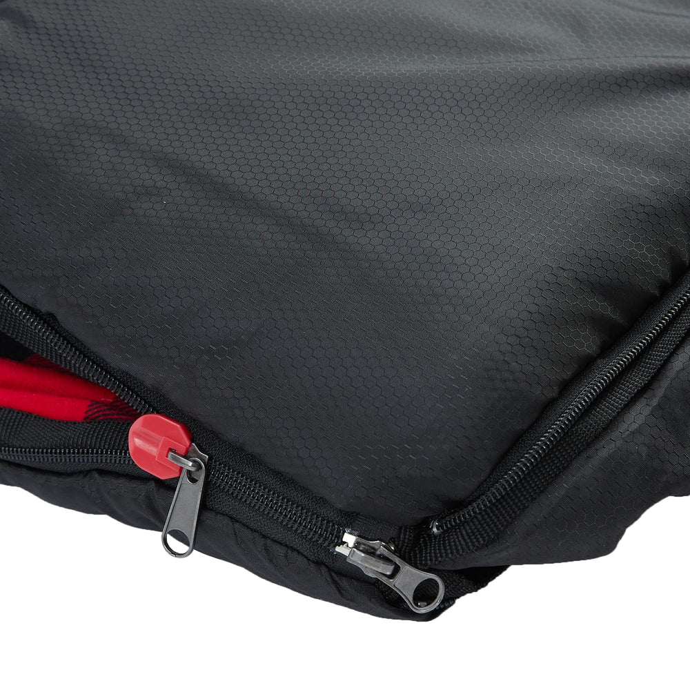 PO PO BEAR left-zip detail for easy solo access and ventilation.