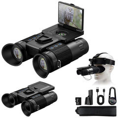 Poaid head-mounted NV goggles front view for hands-free night exploration.