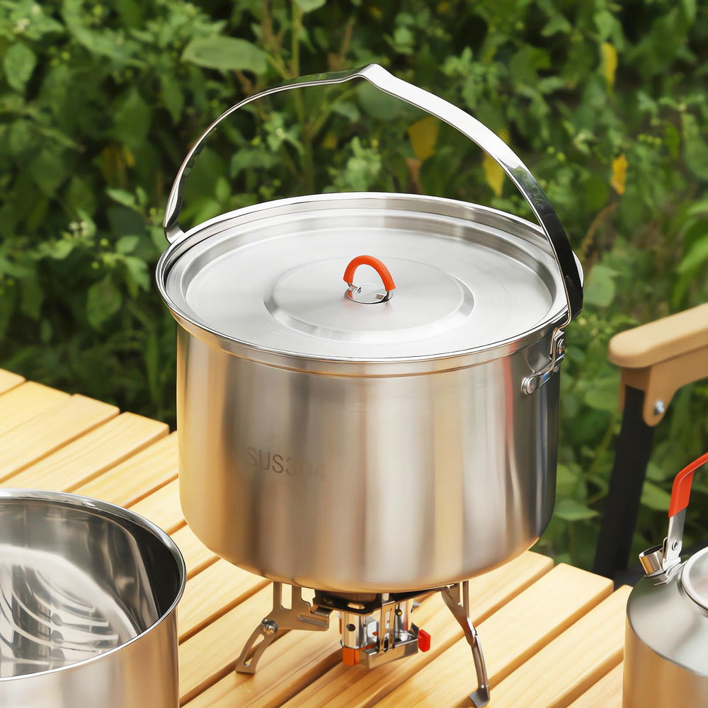 Pobowlgarls camping cookware easy-clean surface for quick maintenance