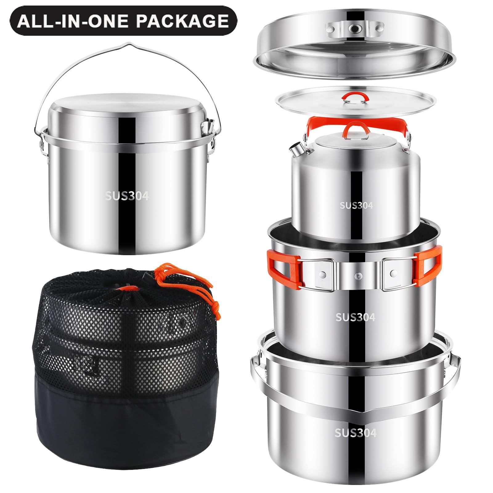Pobowlgarls camping cookware kettle for hot beverages at camp