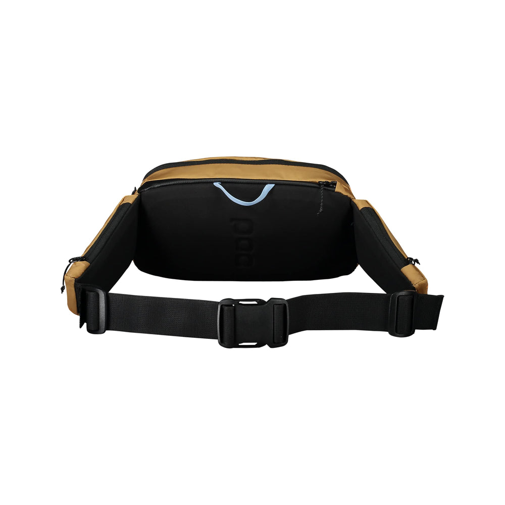 POC Lamina hip pack main compartment close-up highlights secure tool sleeves and organized storage