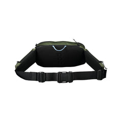 POC Lamina Hip Pack Epidote Green main compartment with tool sleeves for organization.