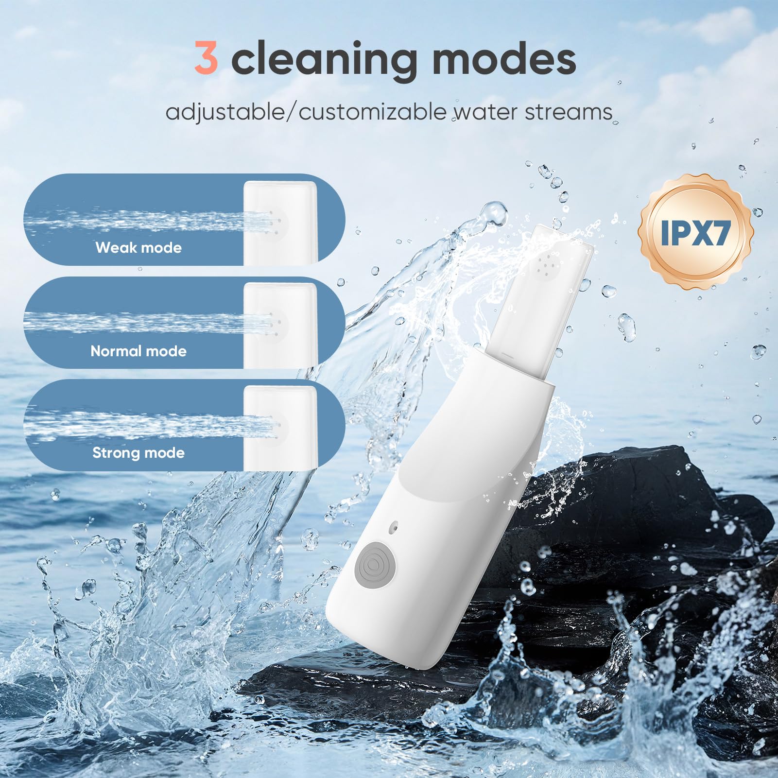 POCALAND bidet featuring three jet strengths for versatile on-demand cleaning