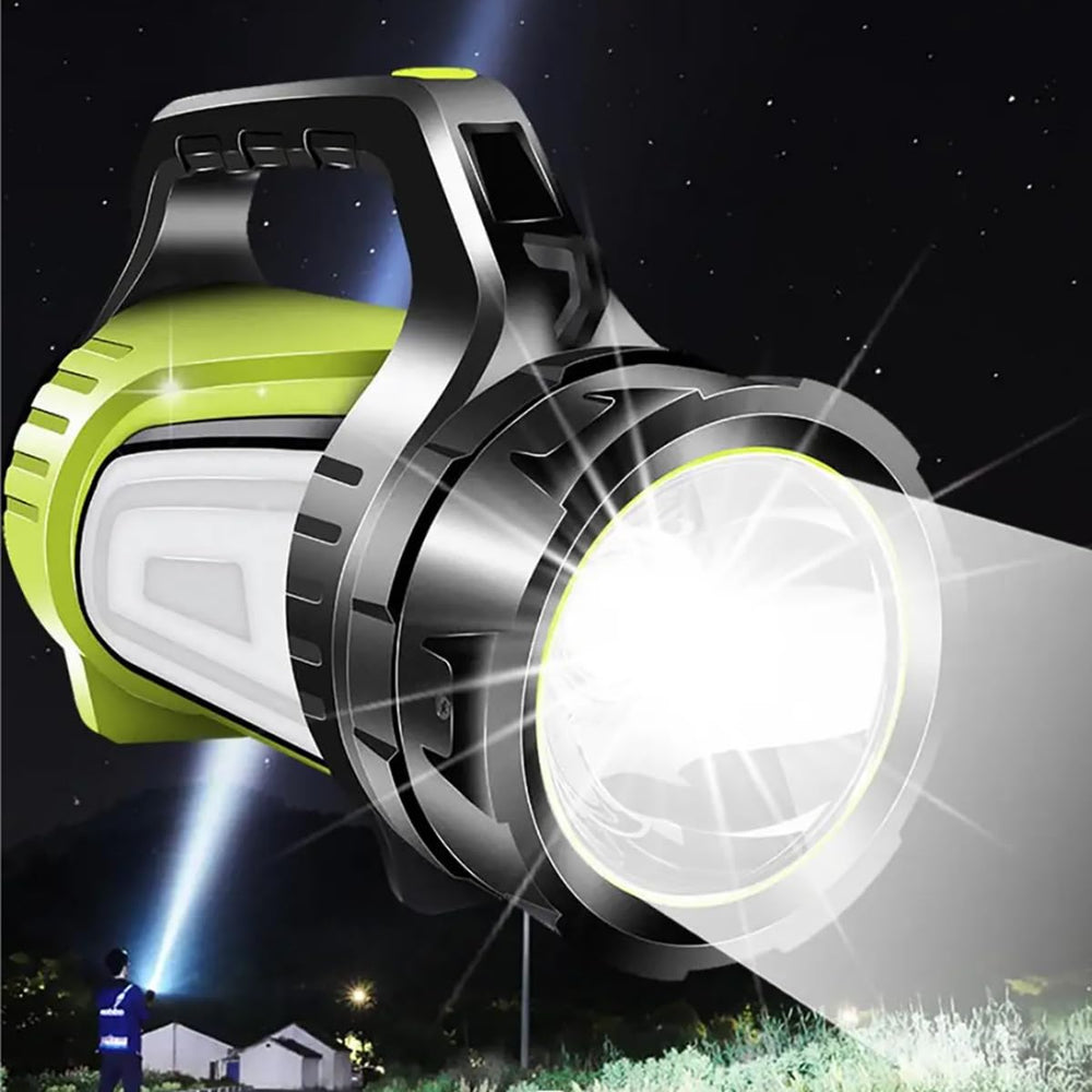 Pocketman 6000mAh battery powers the light and charges devices when needed.