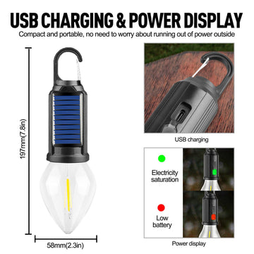 Pocketman LED light with brightness modes for adaptable camping illumination